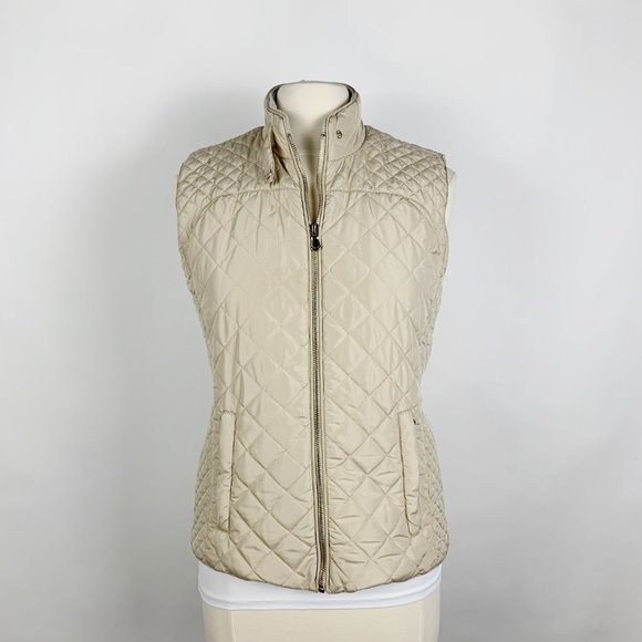 Blue Rain Quilted Beige Vest - Medium - Picture 13 of 13